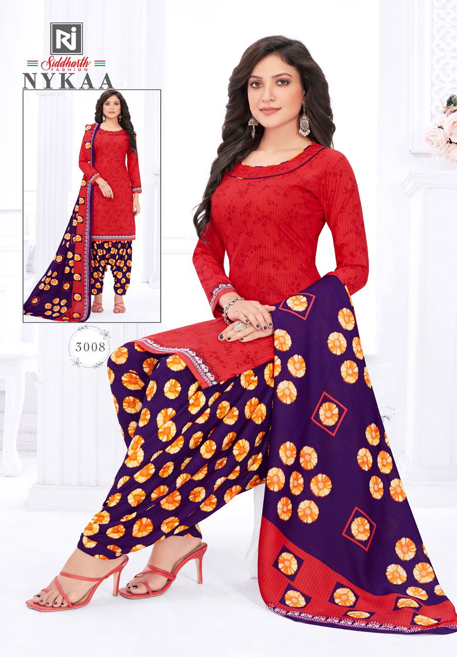 Siddharth Nykaa 3 Cotton Printed Daily Wear Ready Made Regular Wear Dress